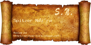 Spitzer Nóra névjegykártya