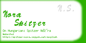 nora spitzer business card